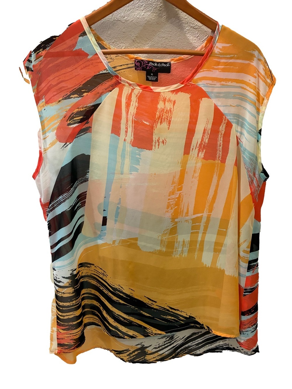 Peck and Peck abstract print top. Size  XL